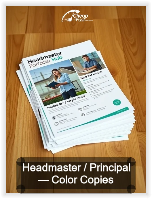 Headmaster Principal business card design sample