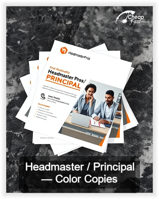 Headmaster Principal business card design sample