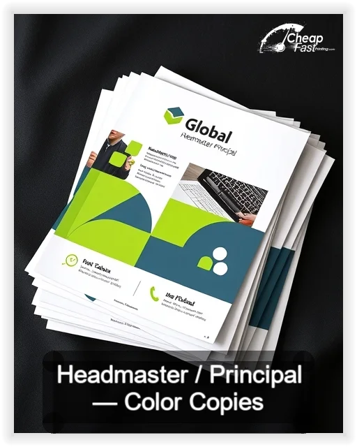 Headmaster Principal business card design sample
