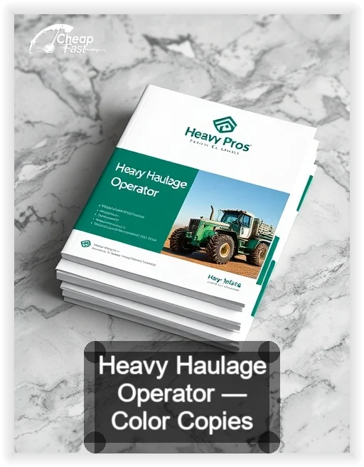 Heavy Haulage Operator business card design sample