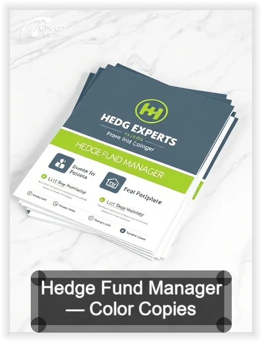 Hedge Fund Manager business card design sample