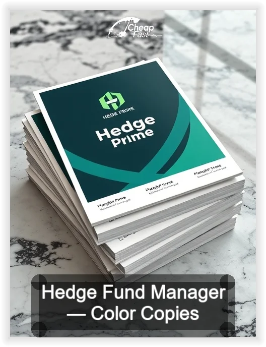 Hedge Fund Manager business card design sample
