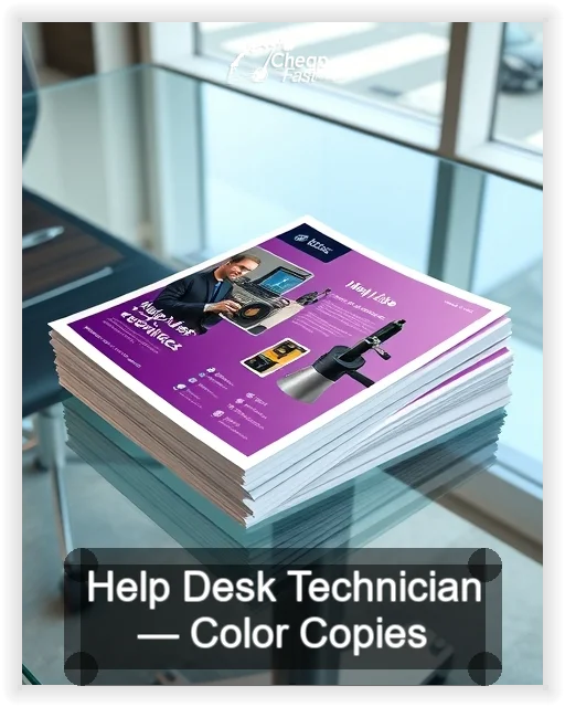 Help Desk Technician business card design sample
