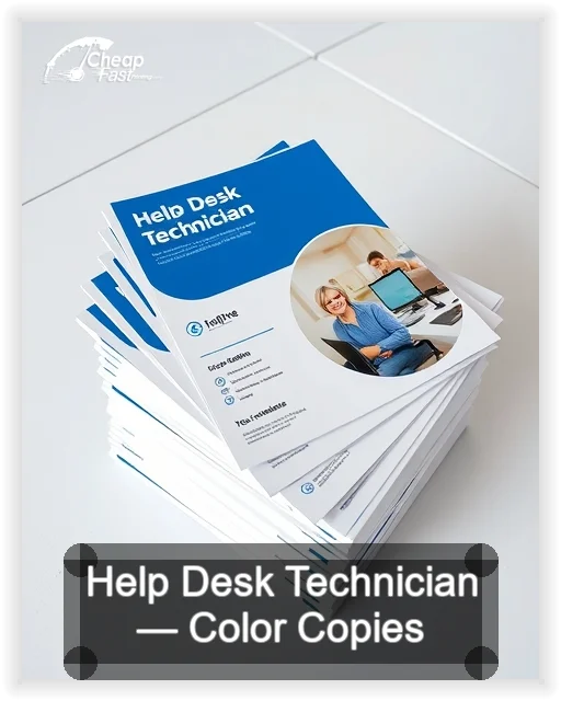 Help Desk Technician business card design sample