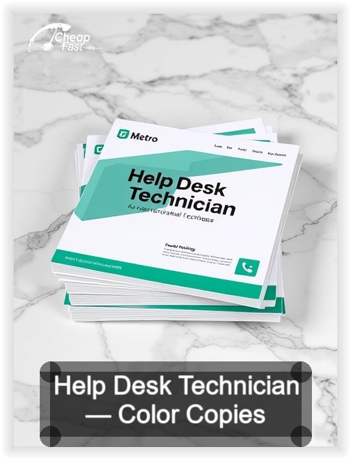 Help Desk Technician business card design sample