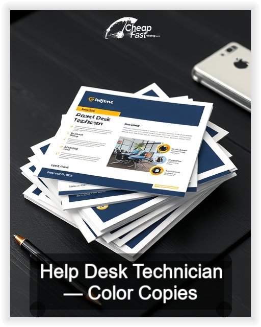Help Desk Technician business card design sample
