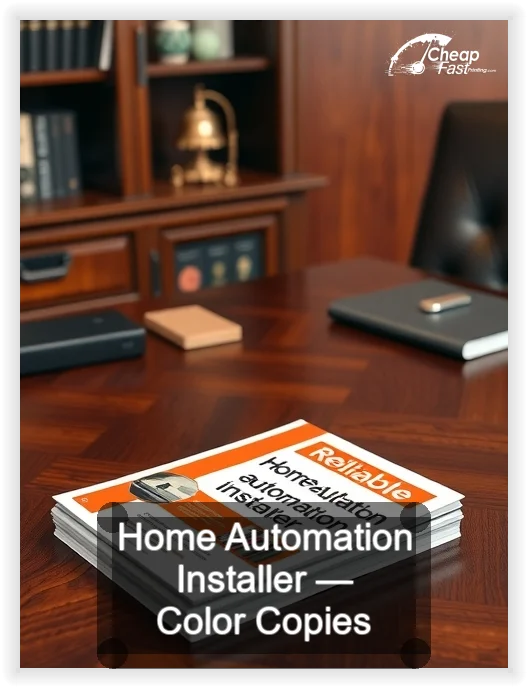 Home Automation Installer business card design sample