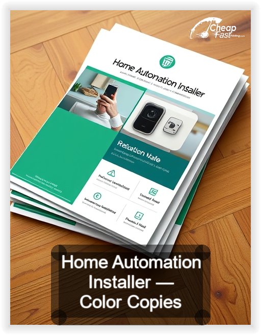Home Automation Installer business card design sample