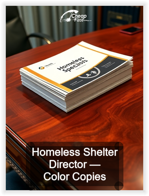 Homeless Shelter Director business card design sample
