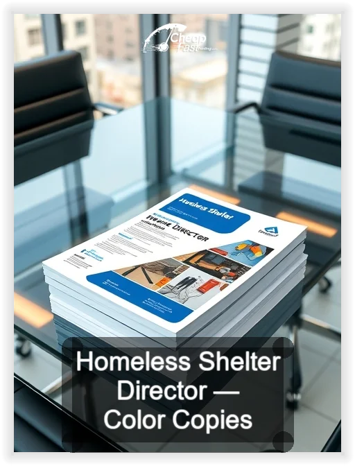 Homeless Shelter Director business card design sample