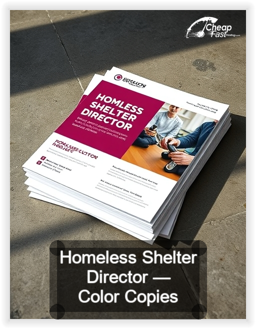 Homeless Shelter Director business card design sample