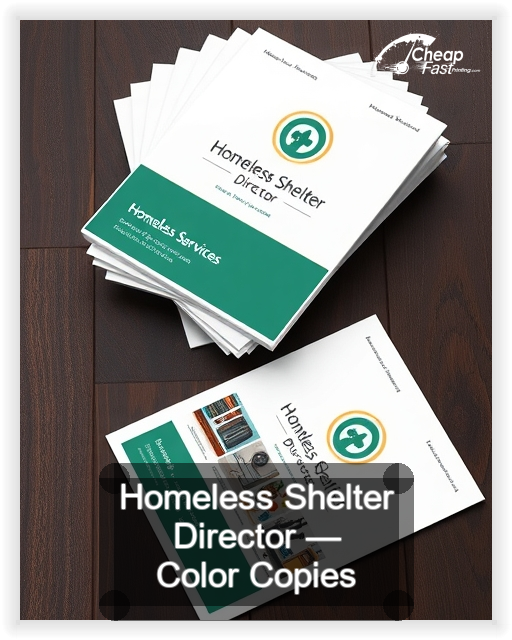 Homeless Shelter Director business card design sample