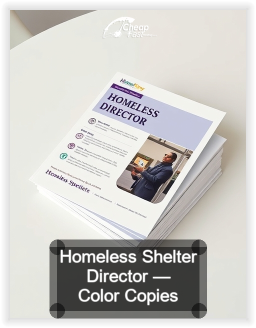 Homeless Shelter Director business card design sample