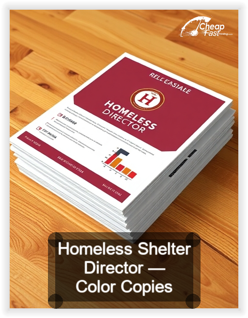 Homeless Shelter Director business card design sample