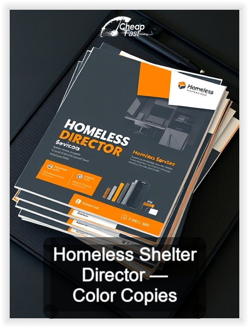 Homeless Shelter Director business card design sample