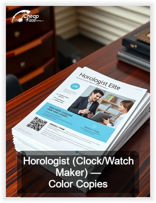 Horologist Clock Watch Maker business card design sample
