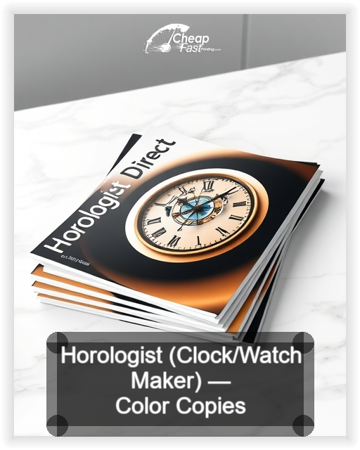 Horologist Clock Watch Maker business card design sample