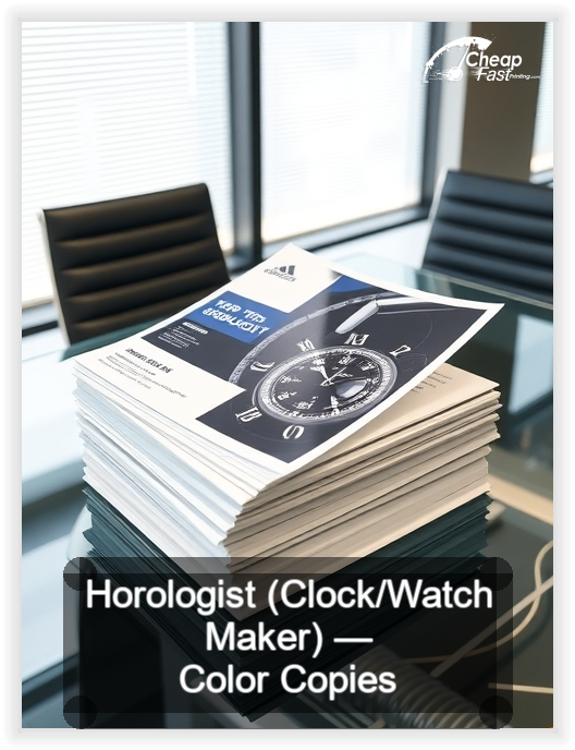 Horologist Clock Watch Maker business card design sample