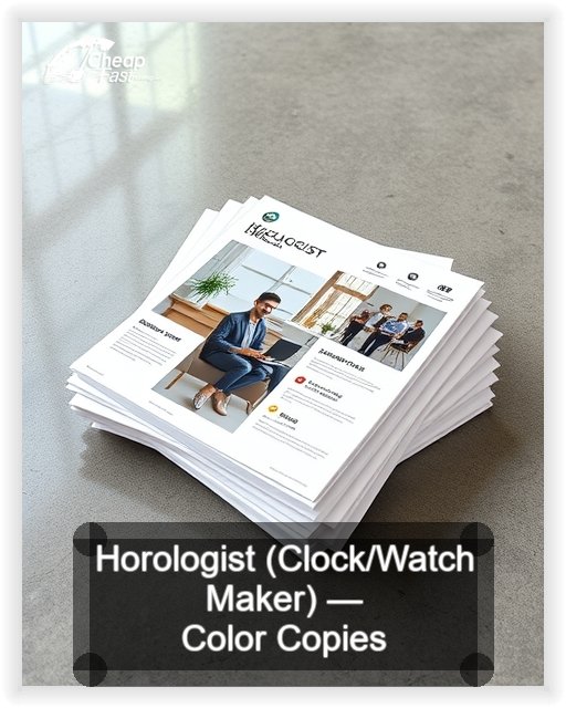 Horologist Clock Watch Maker business card design sample