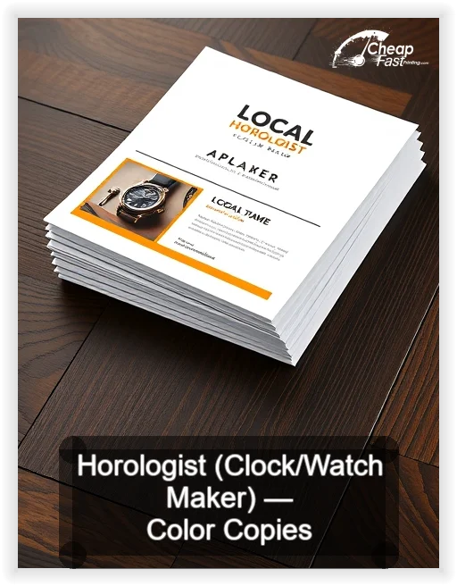Horologist Clock Watch Maker business card design sample