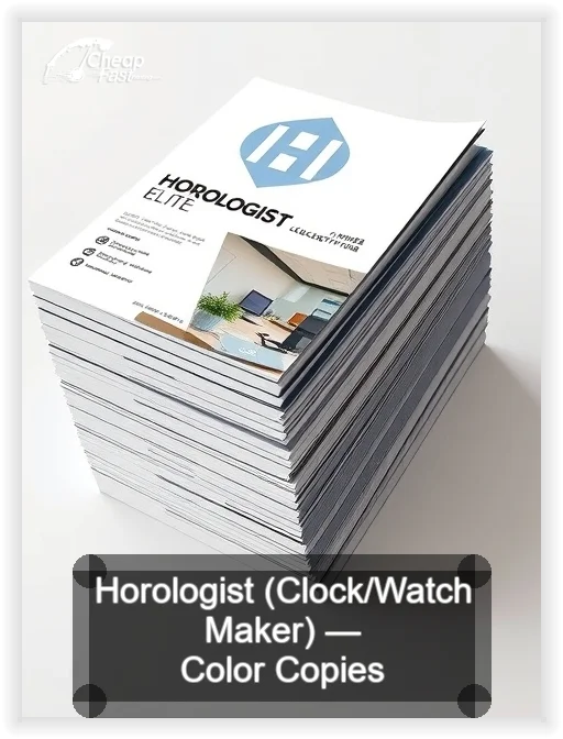 Horologist Clock Watch Maker business card design sample