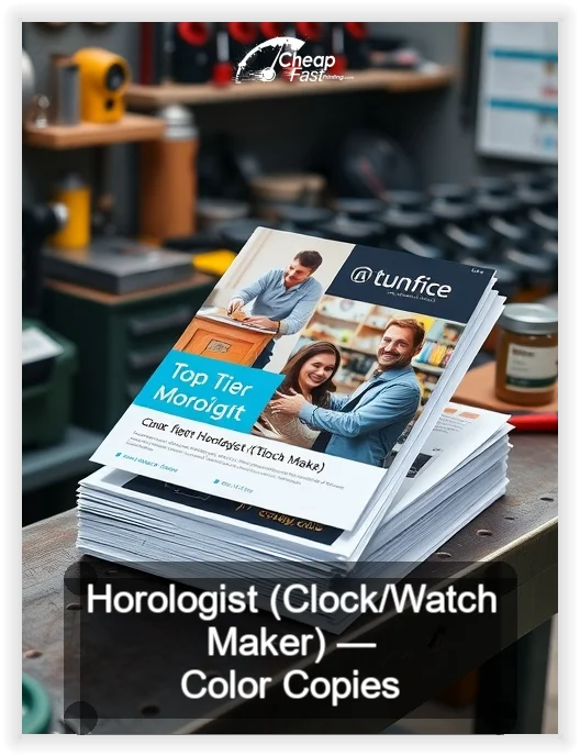 Horologist Clock Watch Maker business card design sample