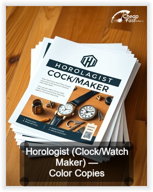 Horologist Clock Watch Maker business card design sample