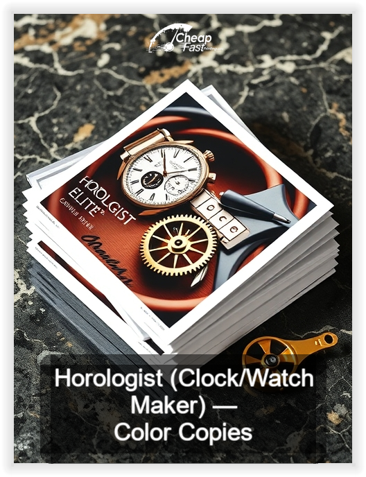 Horologist Clock Watch Maker business card design sample