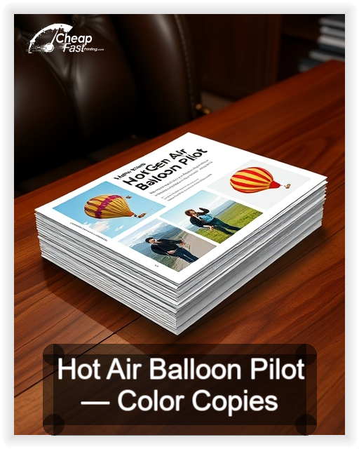 Hot Air Balloon Pilot business card design sample
