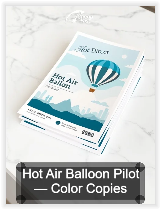 Hot Air Balloon Pilot business card design sample