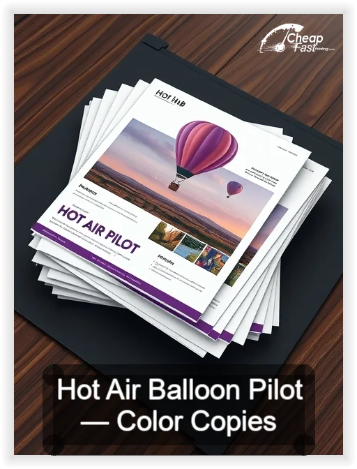 Hot Air Balloon Pilot business card design sample