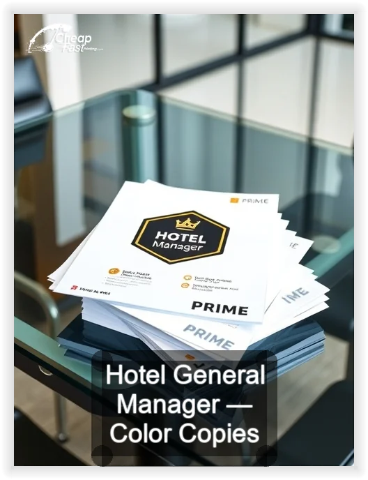 Hotel General Manager business card design sample