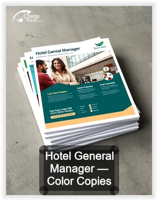Hotel General Manager business card design sample