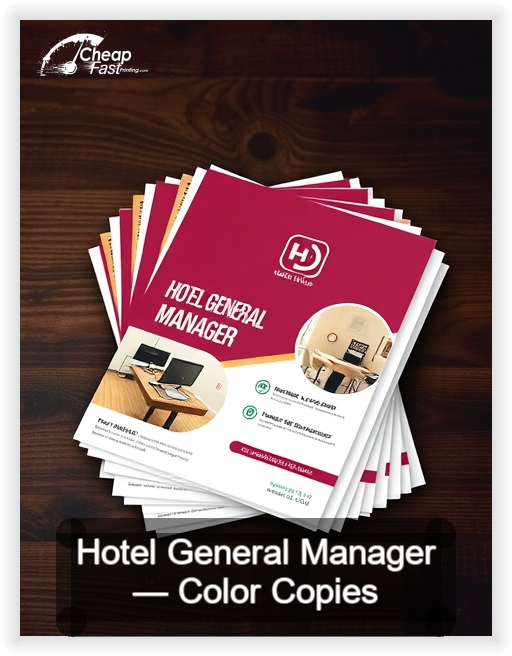 Hotel General Manager business card design sample