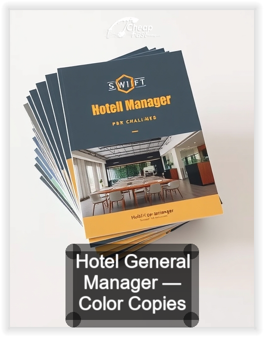 Hotel General Manager business card design sample