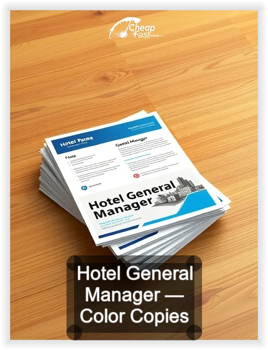 Hotel General Manager business card design sample