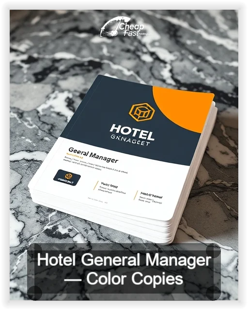 Hotel General Manager business card design sample