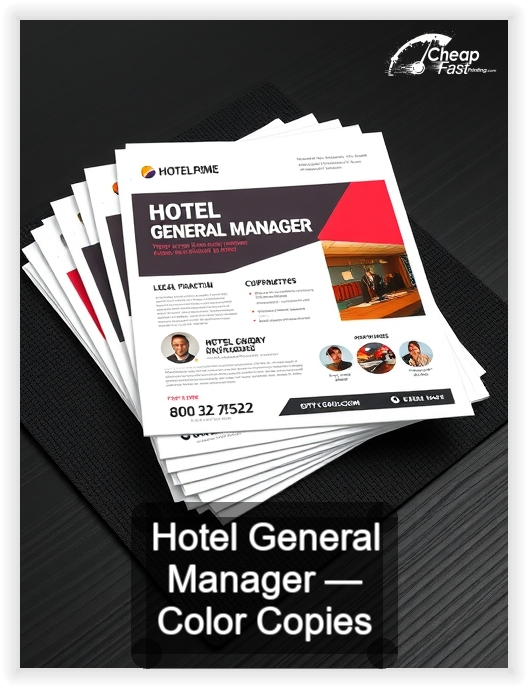 Hotel General Manager business card design sample