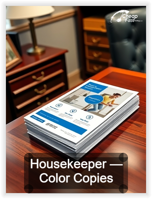 Housekeeper business card design sample