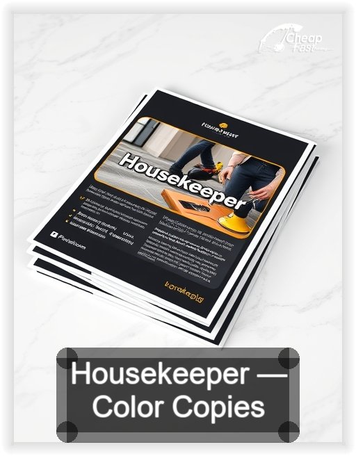 Housekeeper business card design sample