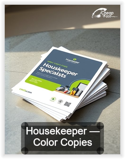 Housekeeper business card design sample