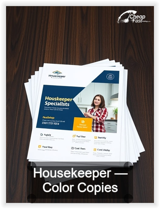 Housekeeper business card design sample