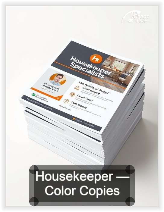 Housekeeper business card design sample