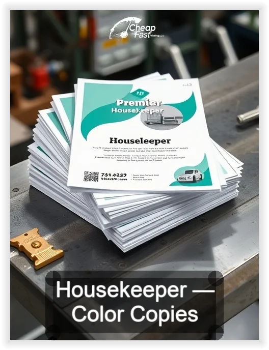Housekeeper business card design sample