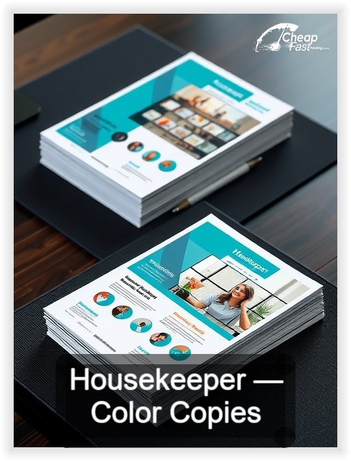 Housekeeper business card design sample