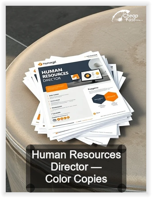 Human Resources Director business card design sample