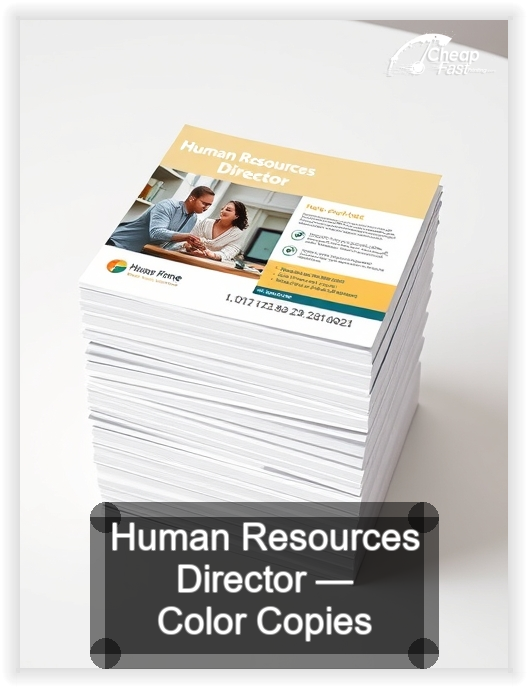Human Resources Director business card design sample