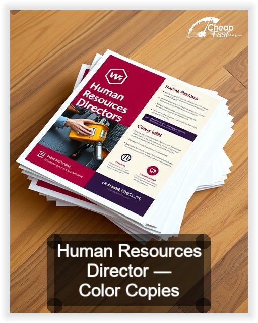 Human Resources Director business card design sample