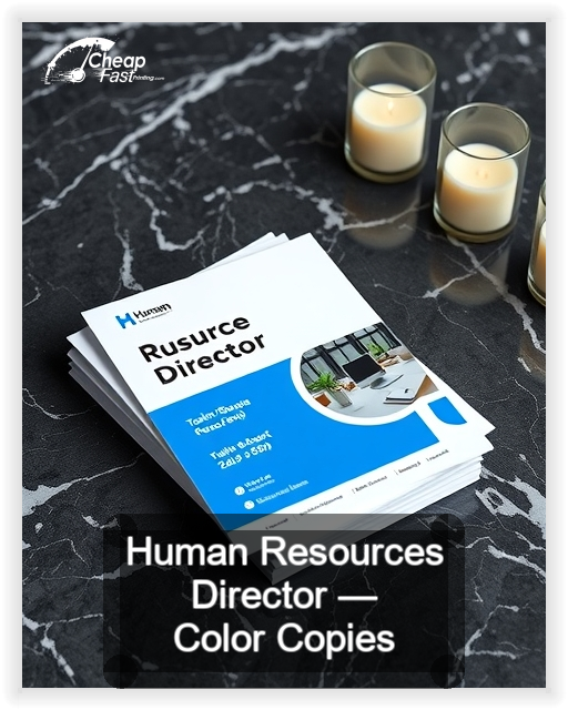 Human Resources Director business card design sample
