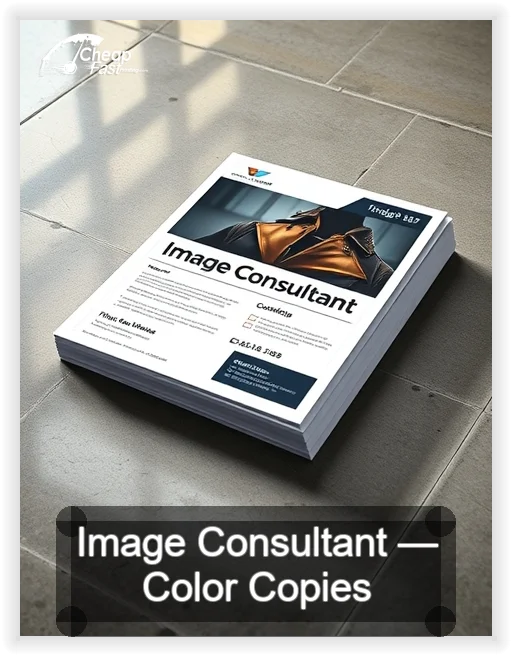 Image Consultant business card design sample